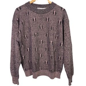 Peninsula Mens XL Textured Knit Sweater‎ Linen Cotton Vintage Ecclectic Grandpa